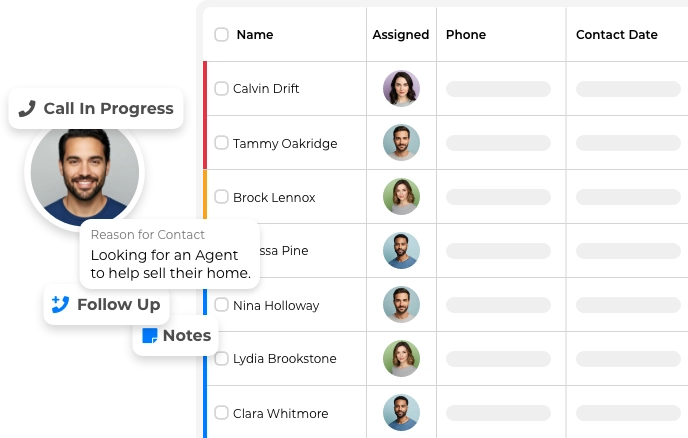 Call list and power dialer features in Wise Agent CRM for real estate agents